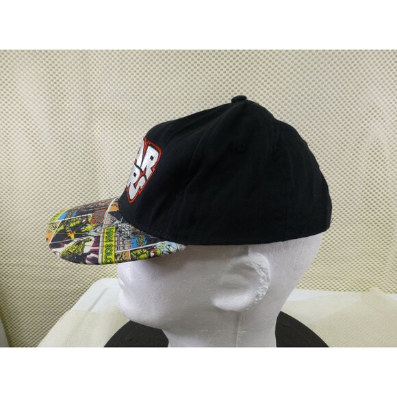 Star Wars Youth Snapback Hat Black With Comic Print Brim Adjustable Fit - Picture 5 of 7